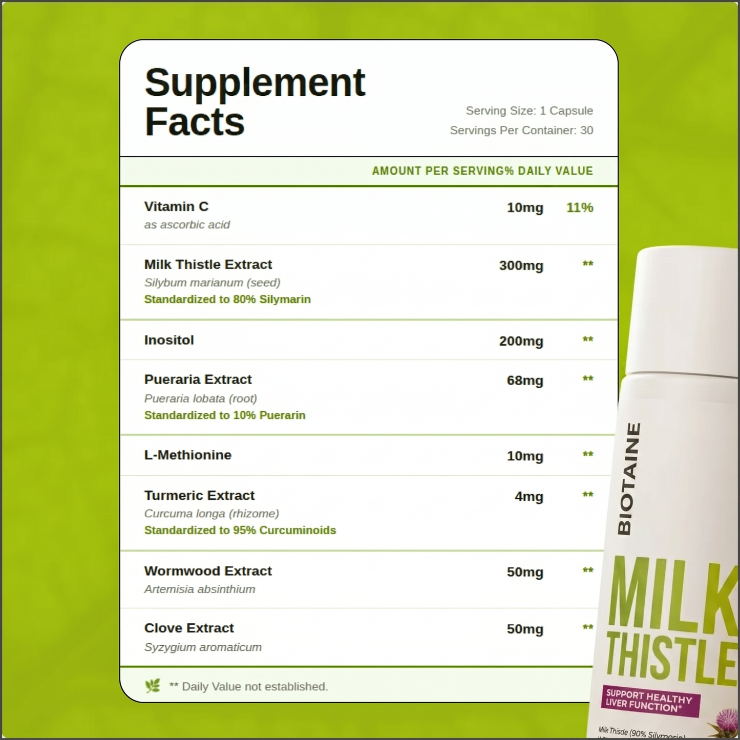 Biotaine - Milk Thistle Gut Support