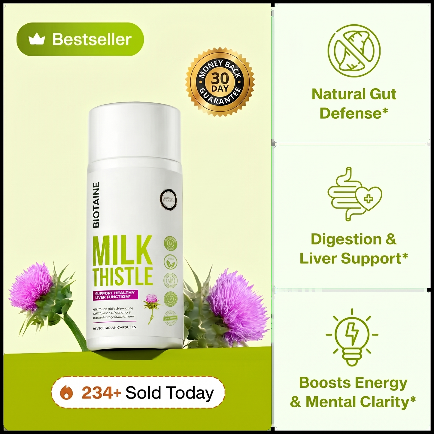 Biotaine - Milk Thistle Gut Support